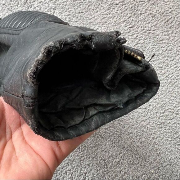 VINTAGE BERMAN'S BLACK LEATHER MOTORCYCLE JACKET Men Sz 38 Preowned - Picture 10 of 12